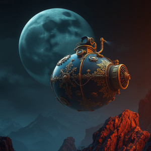 Giant steampunk nuclear bomb under black moon.jpg
