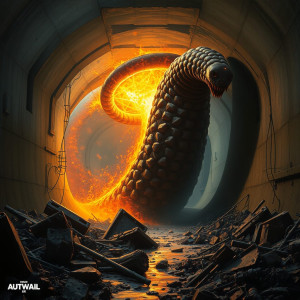 Giant fiery worm inside subway tunnel.jpg