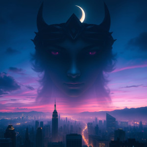 Face of Greek goddess of darkness in the sky.jpg