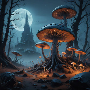 Monster mushrooms under black moon.jpg