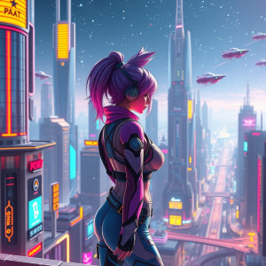 Futuristic girl in a futuristic city.jpg