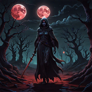 Dark quuen of Death under blood moon.png