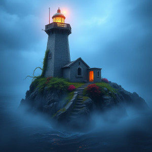 Lighthouse of the dead on a tiny island in Devil's Sea.jpg