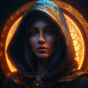 Beautiful ethereal woman under Black Sun.jpg