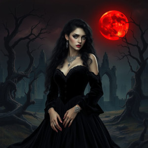 Beautiful Gothic lady under blood moon.jpg