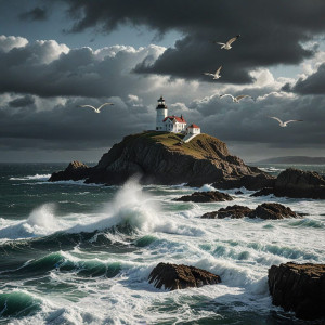 Lighthouse on a tiny island over giant waves - 13.jpg