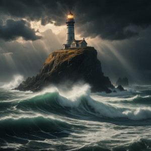 Lighthouse on a tiny island over giant waves - 14.jpg