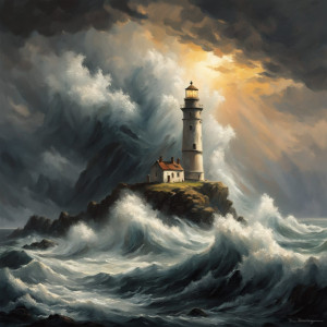 Lighthouse on a tiny island over giant waves - 19.jpg