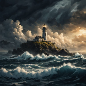 Lighthouse on a tiny island over giant waves - 20.jpg
