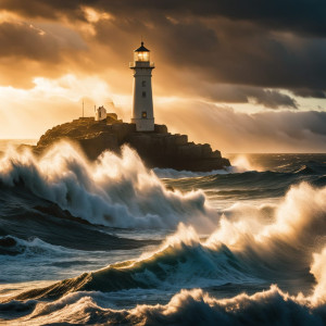 Lighthouse on a tiny island over giant waves - 26.jpg