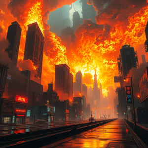 Vicious firestorm in futuristic city.jpg