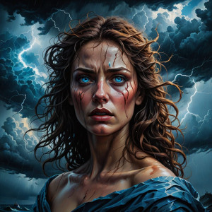 Face of the Goddess of Disaster in the sky over vicious squall.jpg