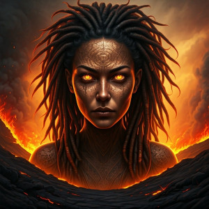 Face of the Goddess of Disaster in the sky over vicious wildfire.jpg