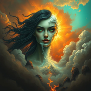 Face of the Goddess of Disaster in the sky over geyser eruption.jpg