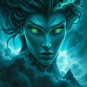 Face of the Goddess of Disaster in the sky over vicious typhoon.jpg