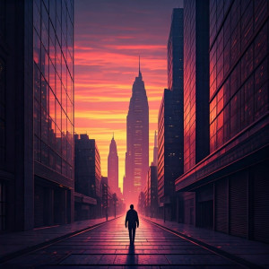 Bloody sunset in modern city - 2.jpg