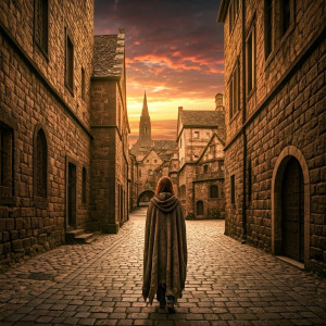 Bloody sunset in medieval city - 2.jpg