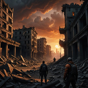 Bloody sunset in apocalyptic city.jpg