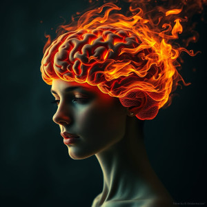Burning brain of a beautiful woman.jpg