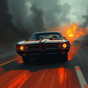 Demonic vintage car on highway to hell.jpg