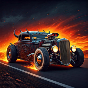Demonic vintage car on highway to hell - 2.jpg