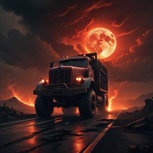 Demonic truck on highway to Hell under blood moon - 6.jpg