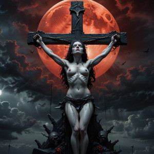 Beautiful crucified woman under blood moon - 2.jpg