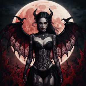 Beautiful demoness under full round blood moon - 6.jpg