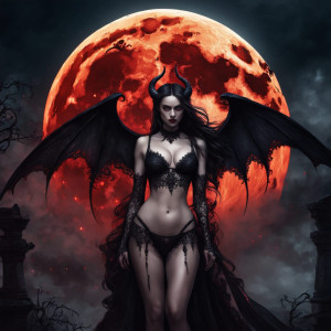 Beautiful demoness under full round blood moon - 8.jpg