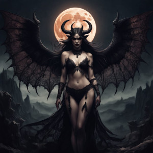 Beautiful demoness under full round blood moon - 9.jpg
