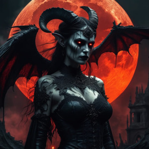 Beautiful demoness under full round blood moon - 12.jpg