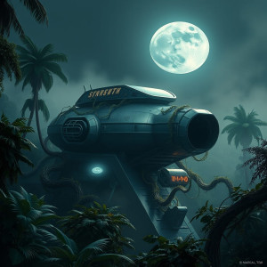Alien outpost in African jungle under full round moon.jpg