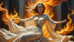 Beautiful woman near the flame.jpg