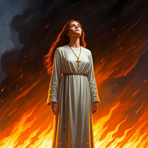 Female Christian martyr on a burning pyre - 10.jpg