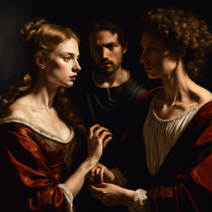 Female Christian martyr before Roman judge - 1.jpg