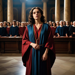 Female Christian martyr before Roman judge - 7.jpg