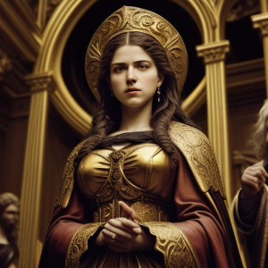 Female Christian martyr before Roman judge - 13.jpg