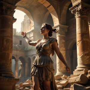 Female Christian martyr in Colosseum - 5.jpg