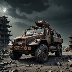 Vintage armoured car in apocalyptic landscape.jpg