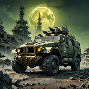 Vintage armoured car in nuclear wasteland - 1.jpg