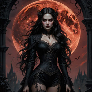 Beautiful huntress in black lacy underwear - 1.jpg