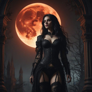 Beautiful huntress in black lacy underwear - 6.jpg