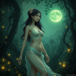 Chinese goddess of the forest in lacy underwear.jpg