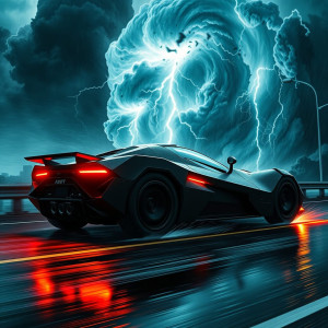 Cyberpunk armoured car driving into vicious hurricane.jpg