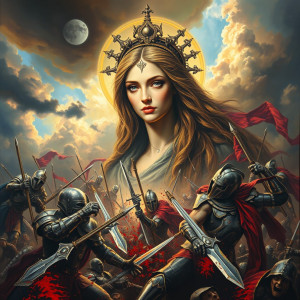 Face of Goddess of Fate in the sky over vicious bloodbath.jpg