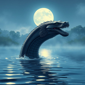 Mokele-mbembe in Congo lake under blue moon.jpg