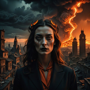 Female face of darkness in the sky over apocalyptic city - DXL.jpg