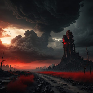 Darkness in the sky over apocalyptic city.jpg
