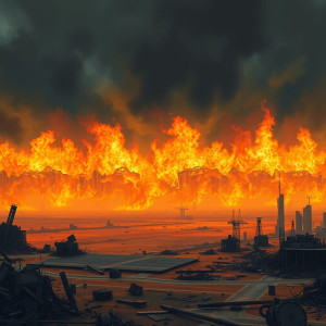 Wall of fire in apocalyptic landscape.jpg
