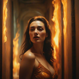 Beautiful woman in burning corridor - J9.jpg